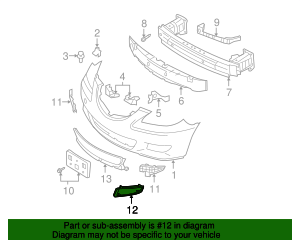thumbnail image 2 of Genuine OEM Mazda 3 Front Right Fog Lamp Hole Cover - 2007-2009 - BR5H-50-C11A 2 of 4