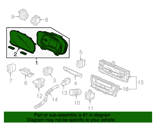 20162021 Honda Pilot Instrument Cluster 78100TG7AH2 Cheaper Honda