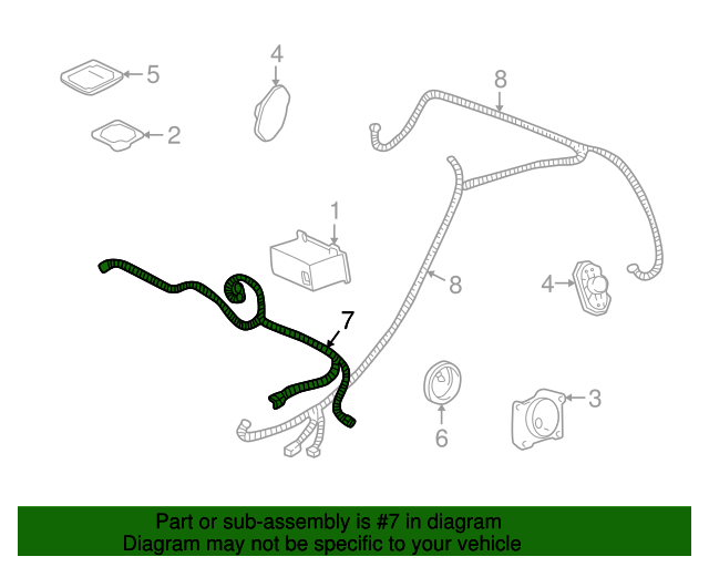 19992001 GM Radio Wiring Harness 15078331