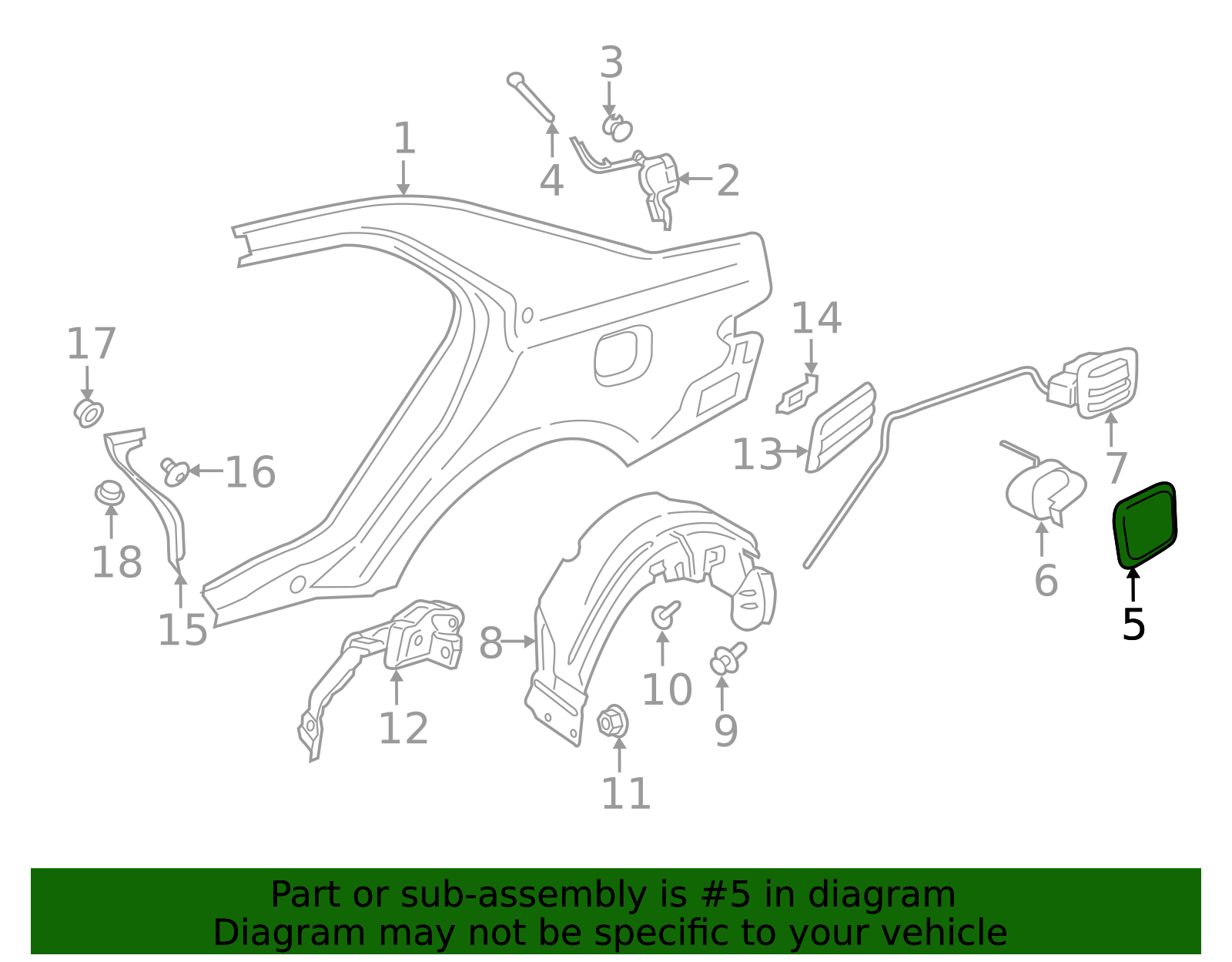 Fuel Door - Ford (GD9Z-54405A26-A)