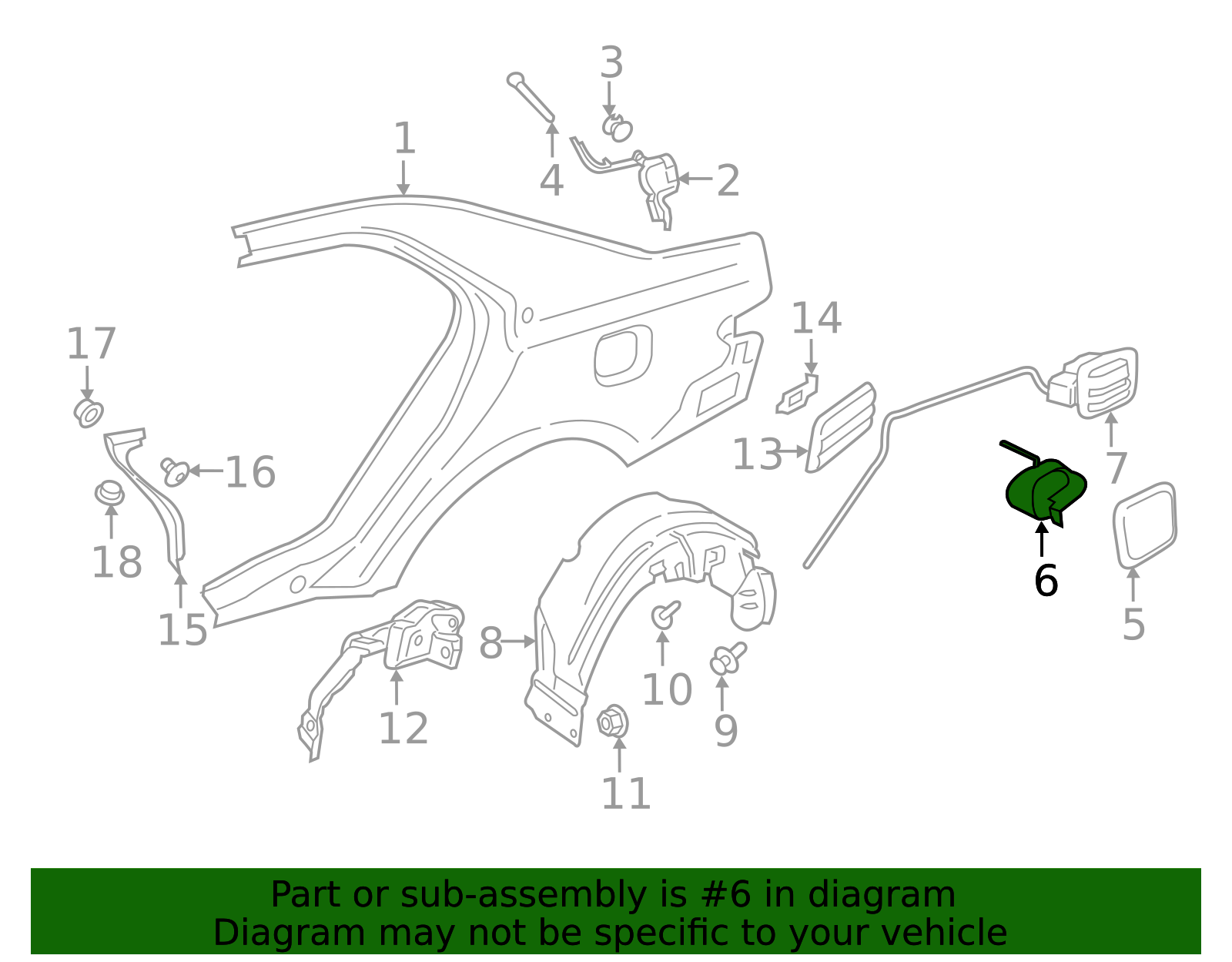 Fuel Door Seal - Ford (GD9Z-5428067-A)