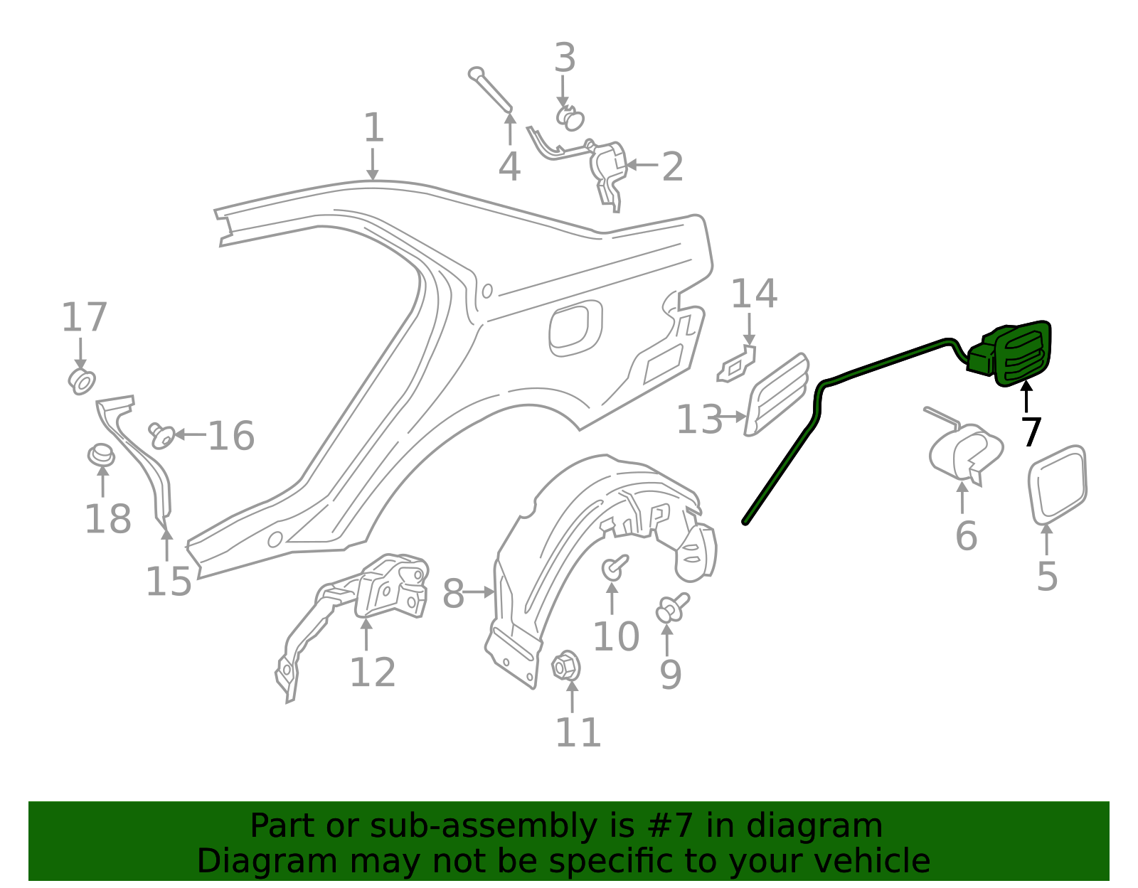 Filler Pocket - Ford (GD9Z-5427936-A)