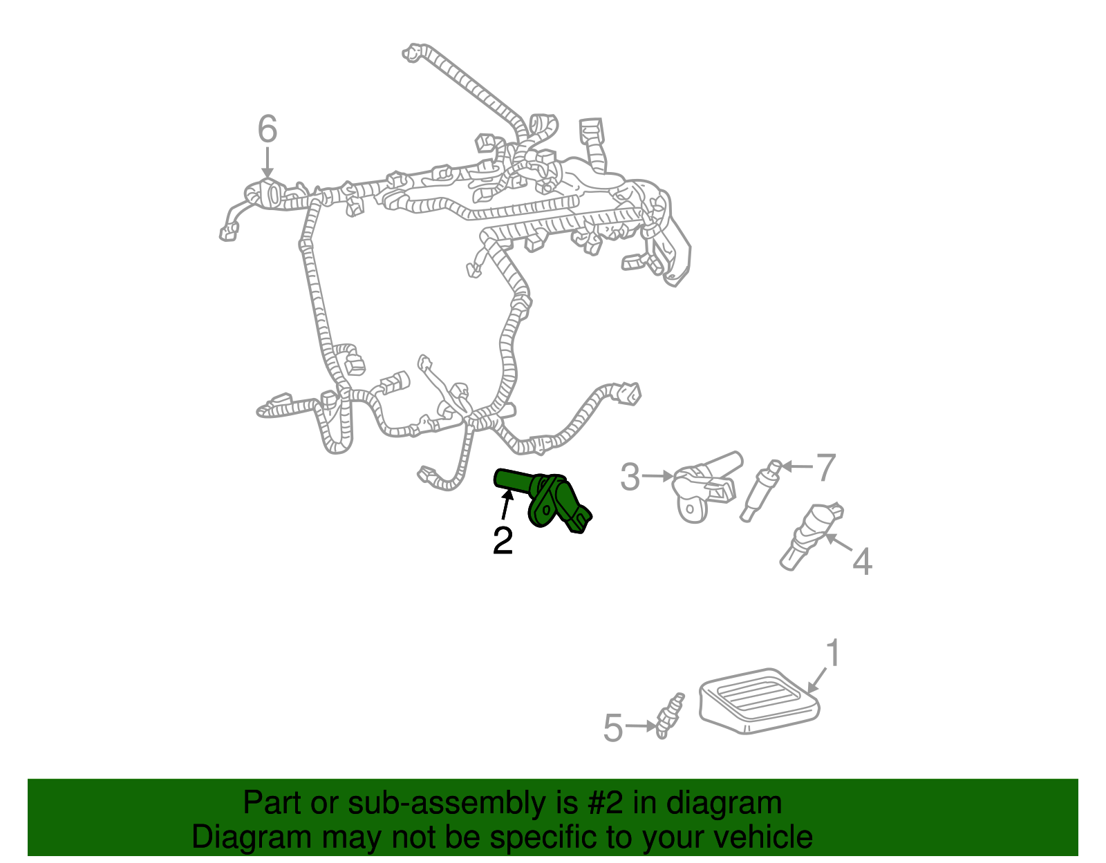 Engine Camshaft Position Sensor - Ford (XW4Z-6B288-BA)