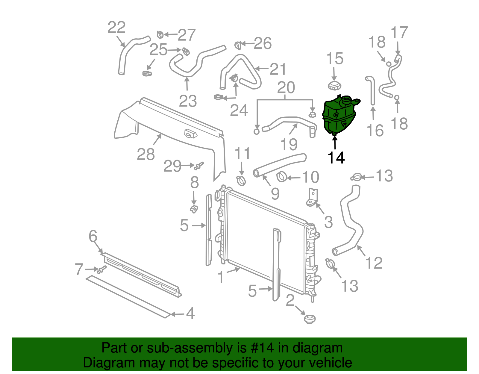 Radiator Surge Tank - GM (10381902)