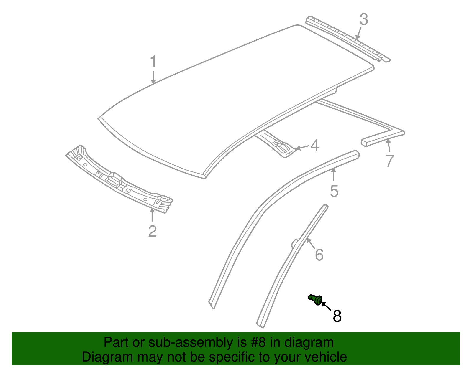Drip Rail Rivet - Volkswagen (N-900-978-02)