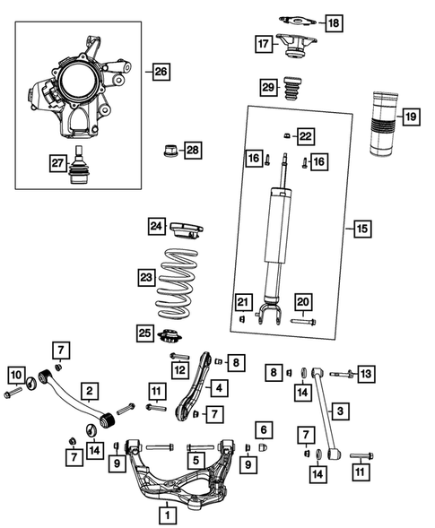 Rear Suspension and Cradle for 2018 Jeep Grand Cherokee #0