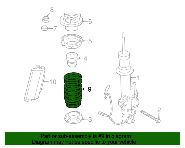 33536795438 - 2013-2019 BMW Coil Spring (33-53-6-795-438) | BMW of 