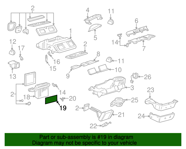 20002011 GM Cabin Air Filter 15811562 GM