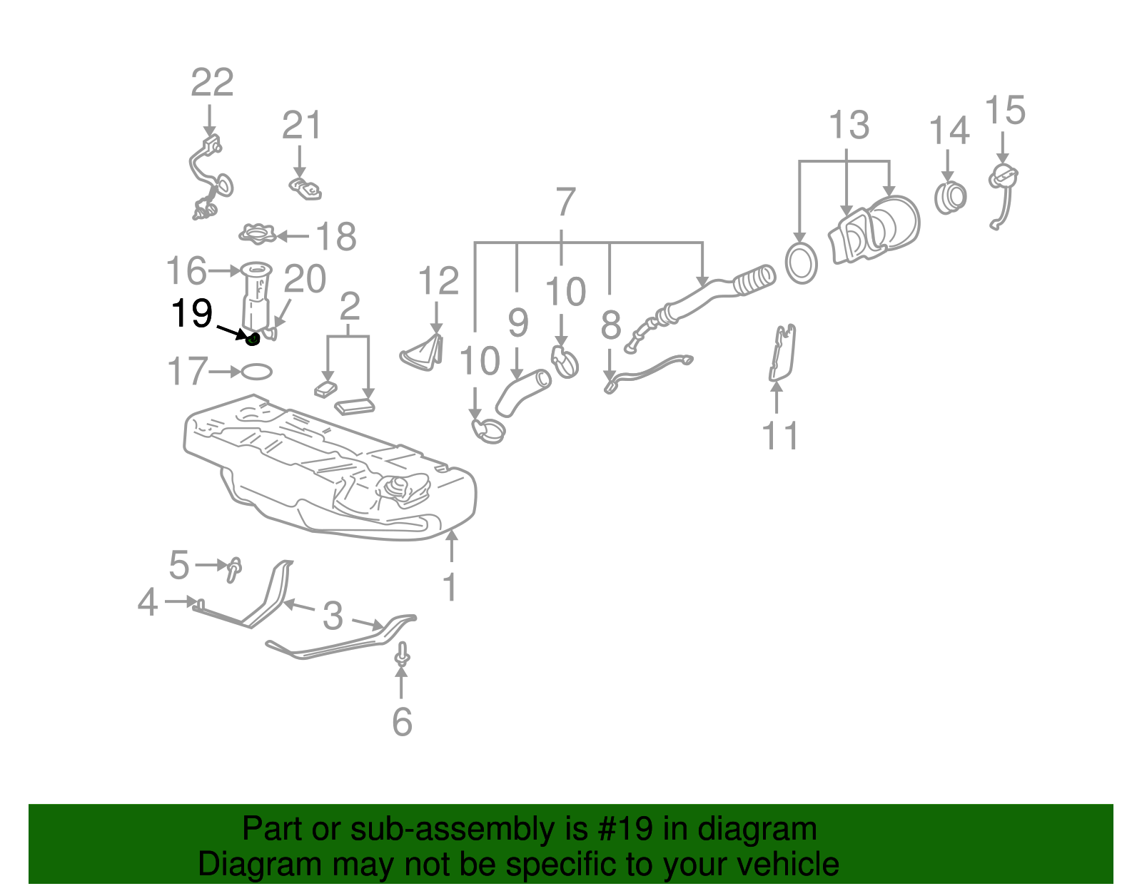 Fuel Level Sensor Kit with Seal - GM (88964333)