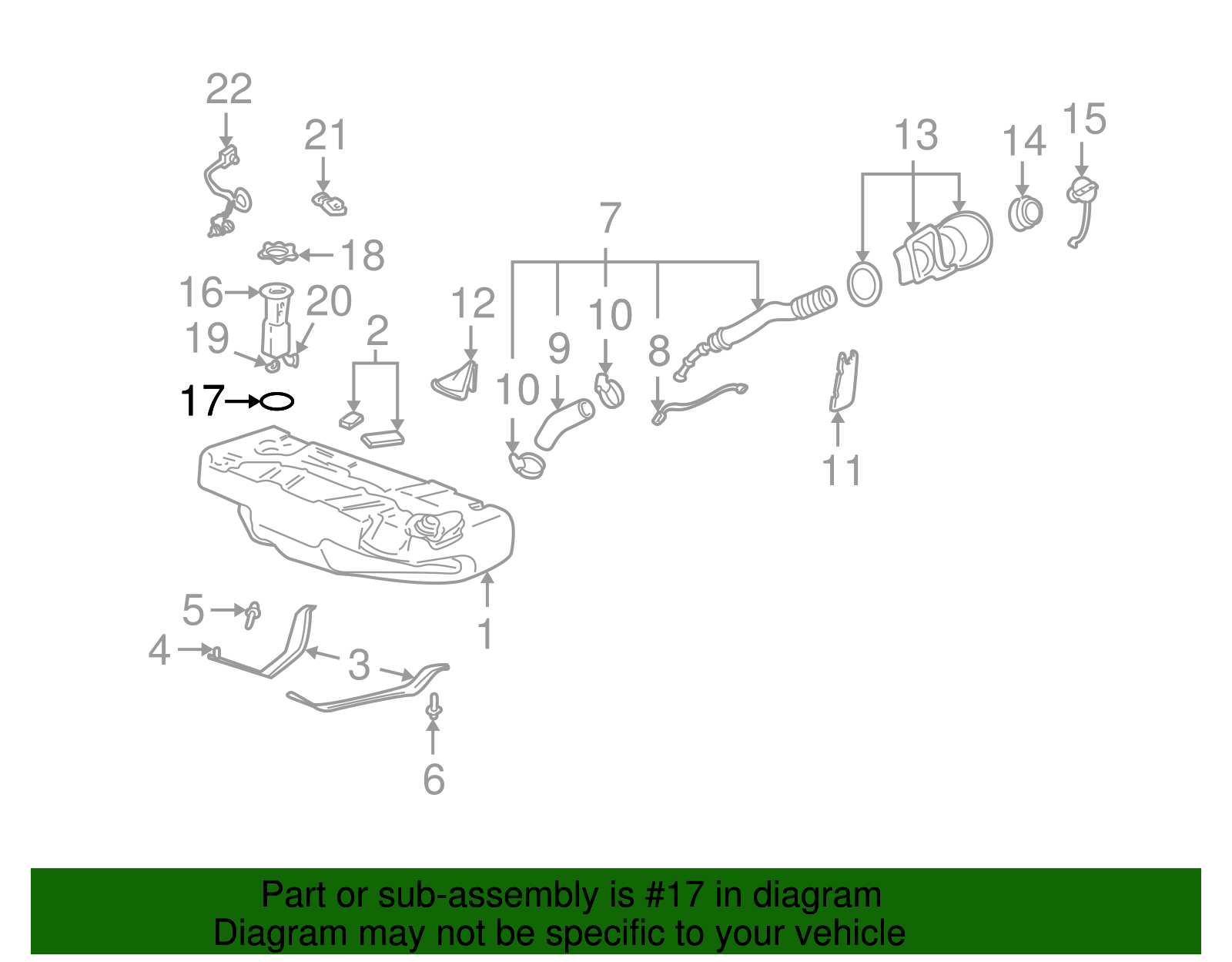 Fuel Tank Sending Unit Gasket - Buick (25721332)