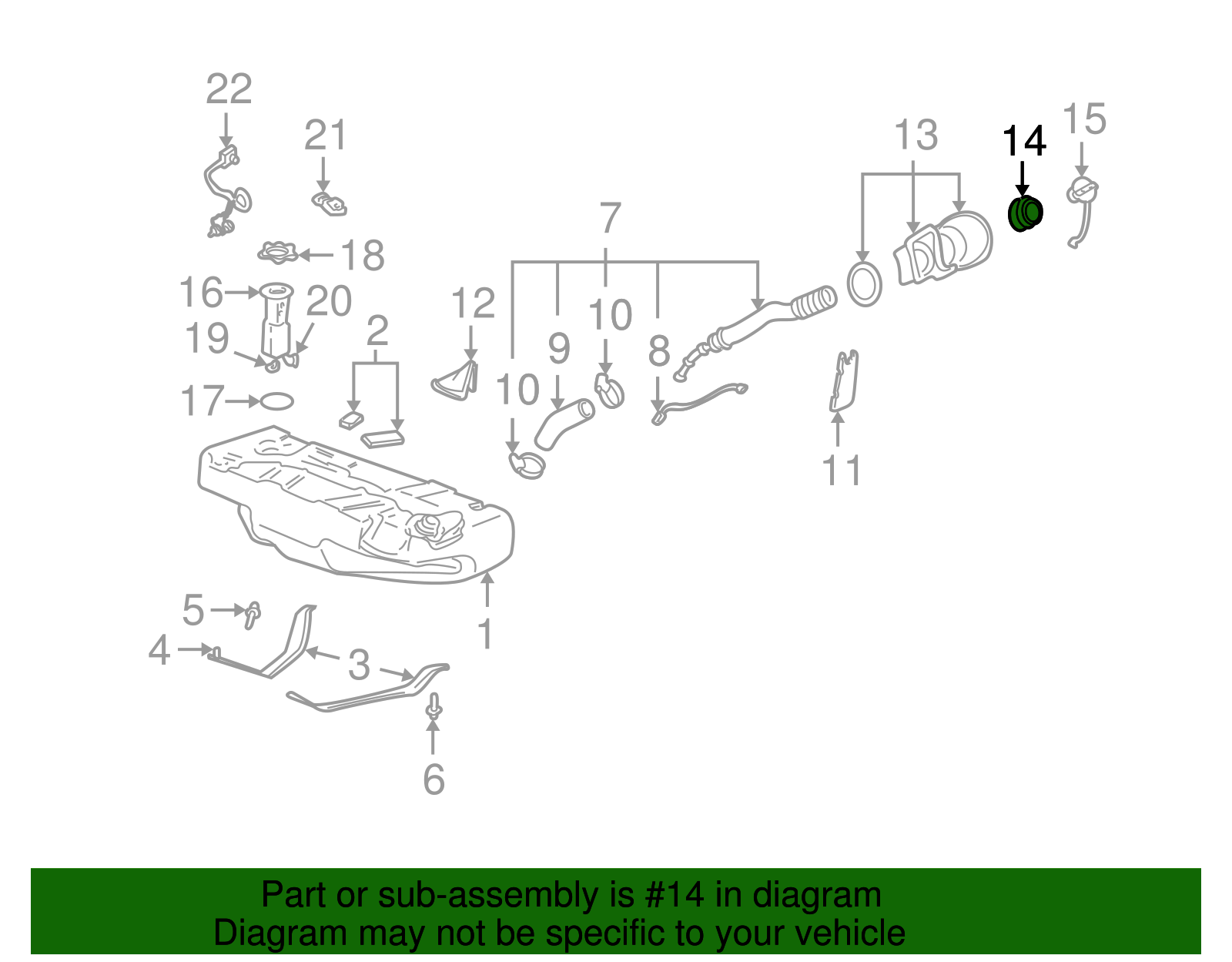 Fuel Tank Filler Pipe Grommet - GM (25696420)
