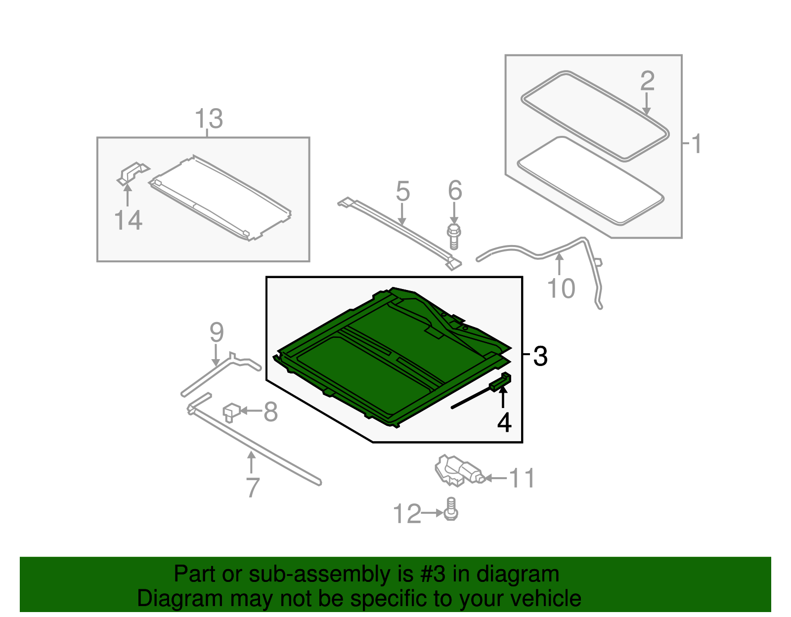 Sunroof Frame - Ford (BC3Z-26502C22-B)