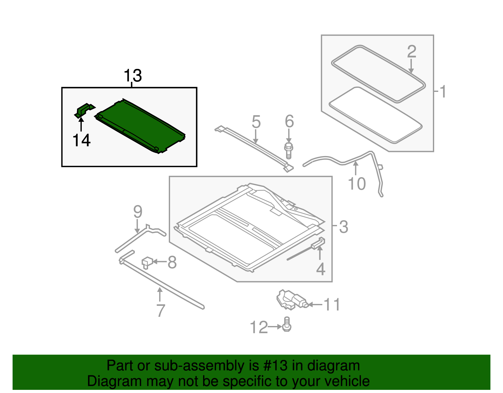 Sunroof Cover - Ford (DC3Z-18519A02-AA)