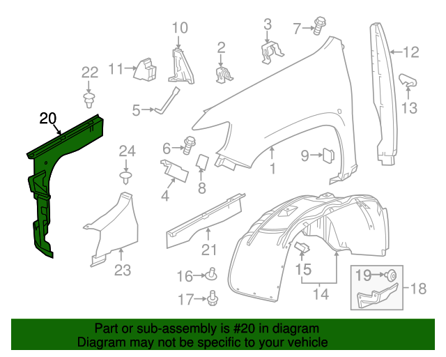 20152022 GM Intake Air Splash Shield 84420769