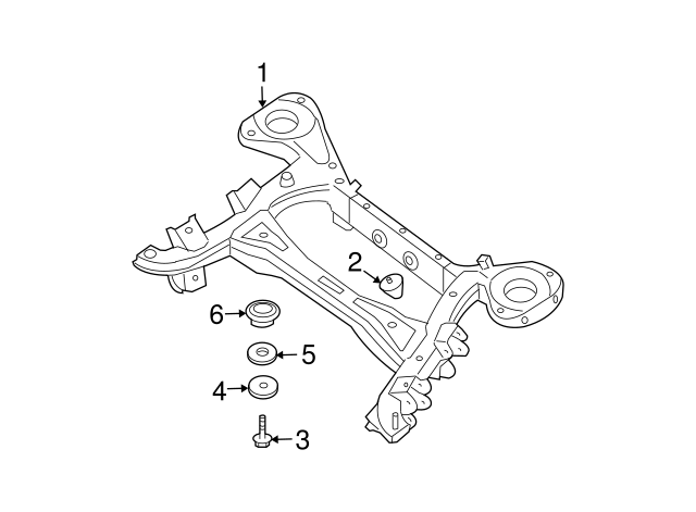 2004-2015 Nissan Suspension Cross-Member Stopper 55475-7S000 ...