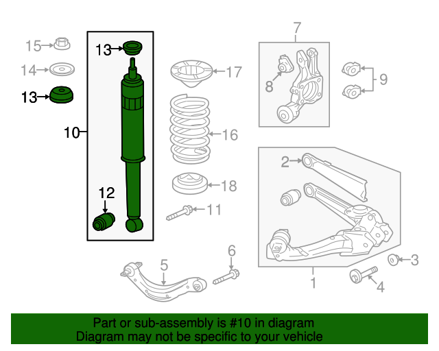 20132015 Acura ILX Shock Absorber Rear 52610TX6A06 Acura Parts Now