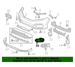 18 Honda Fit Garnish R Front Fog Light T5r A60 Honda Parts Online