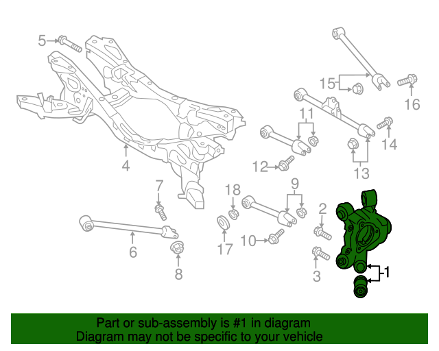 20162023 Mazda MX5 Miata Knuckle Assembly N2432611XB