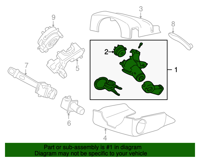 Volvo OEM Ignition Lock Cylinder Part 31253385 OEM Vehicle Parts