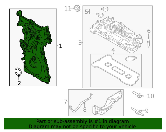 20192021 Ford Ranger Timing Cover KB3Z6019B OEM Parts Online