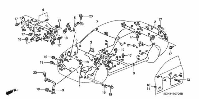 Wire Harness for 2006 Honda Accord #1