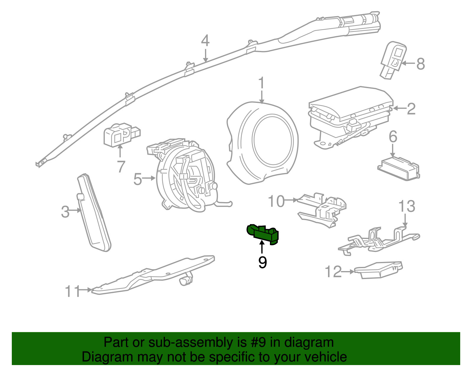 Airbag Seat Position Sensor - GM (94706446)