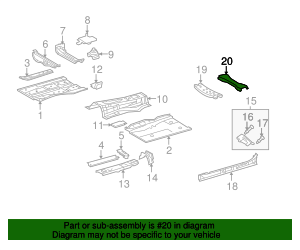 2006-2014 Lexus Center Brace 57533-30050 | AutoNationParts.com