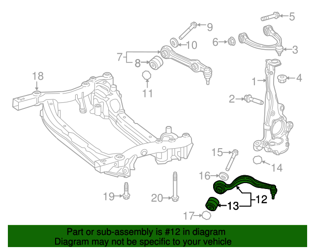 2053306106 Lateral Arm And Ball Joint Assembly 20162023 Mercedes