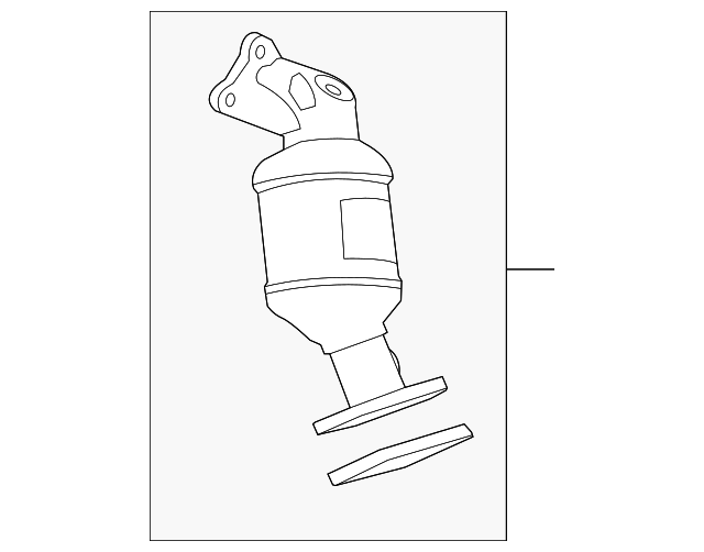3Way Catalytic Converter with Flanges, Bushing, Gasket, and Studs