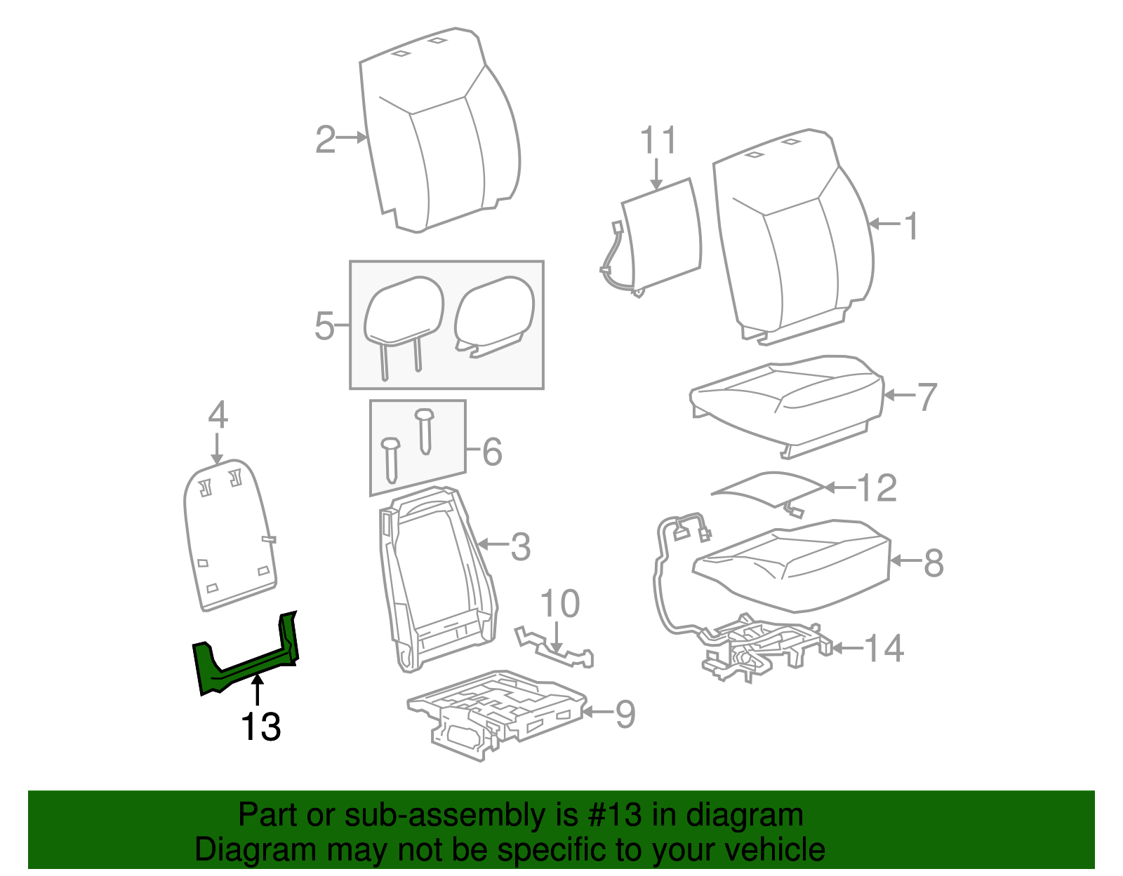 Seat Hinge Cover - GM (15827129)