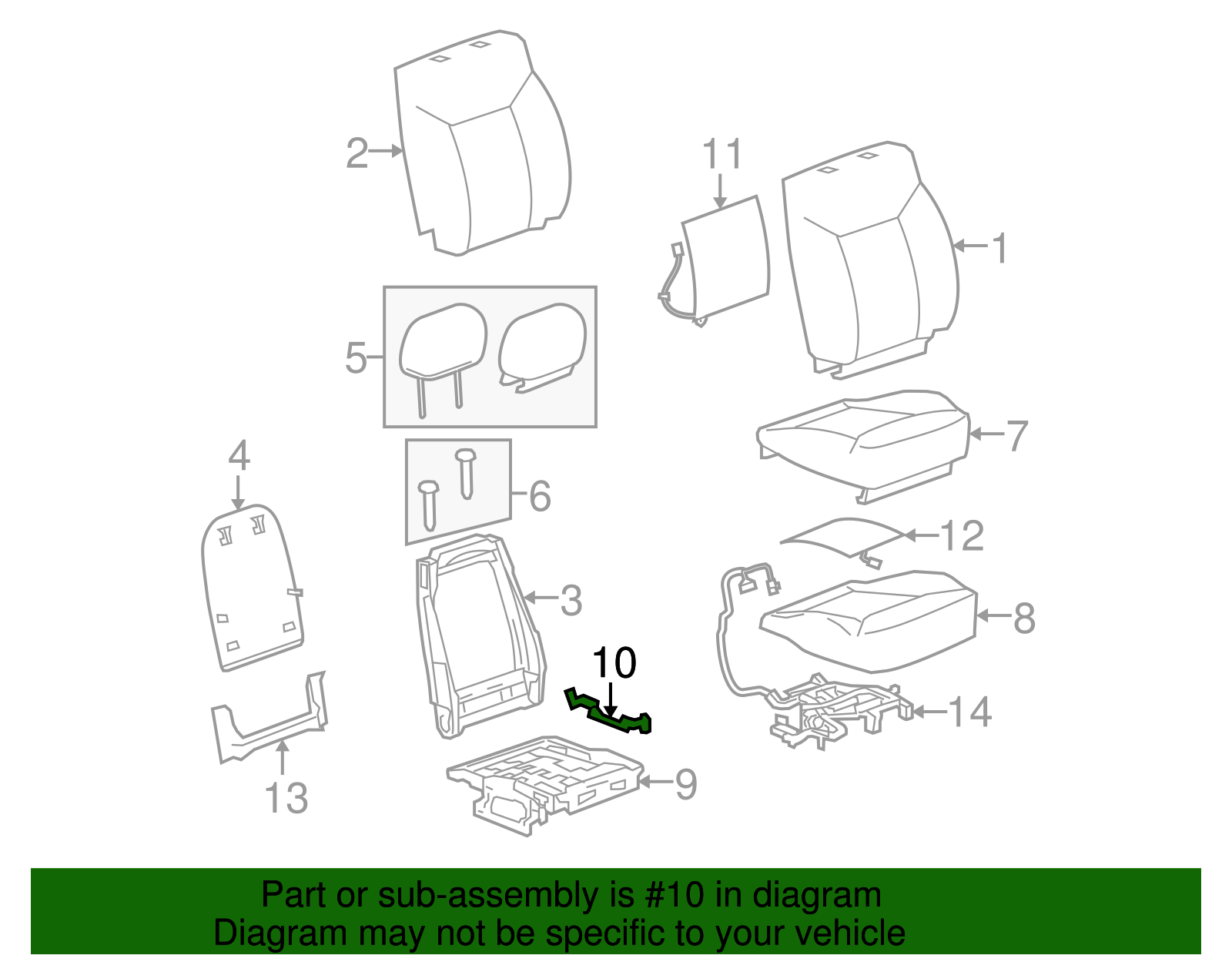 Passenger Seat Recliner Bracket - GM (25934811)