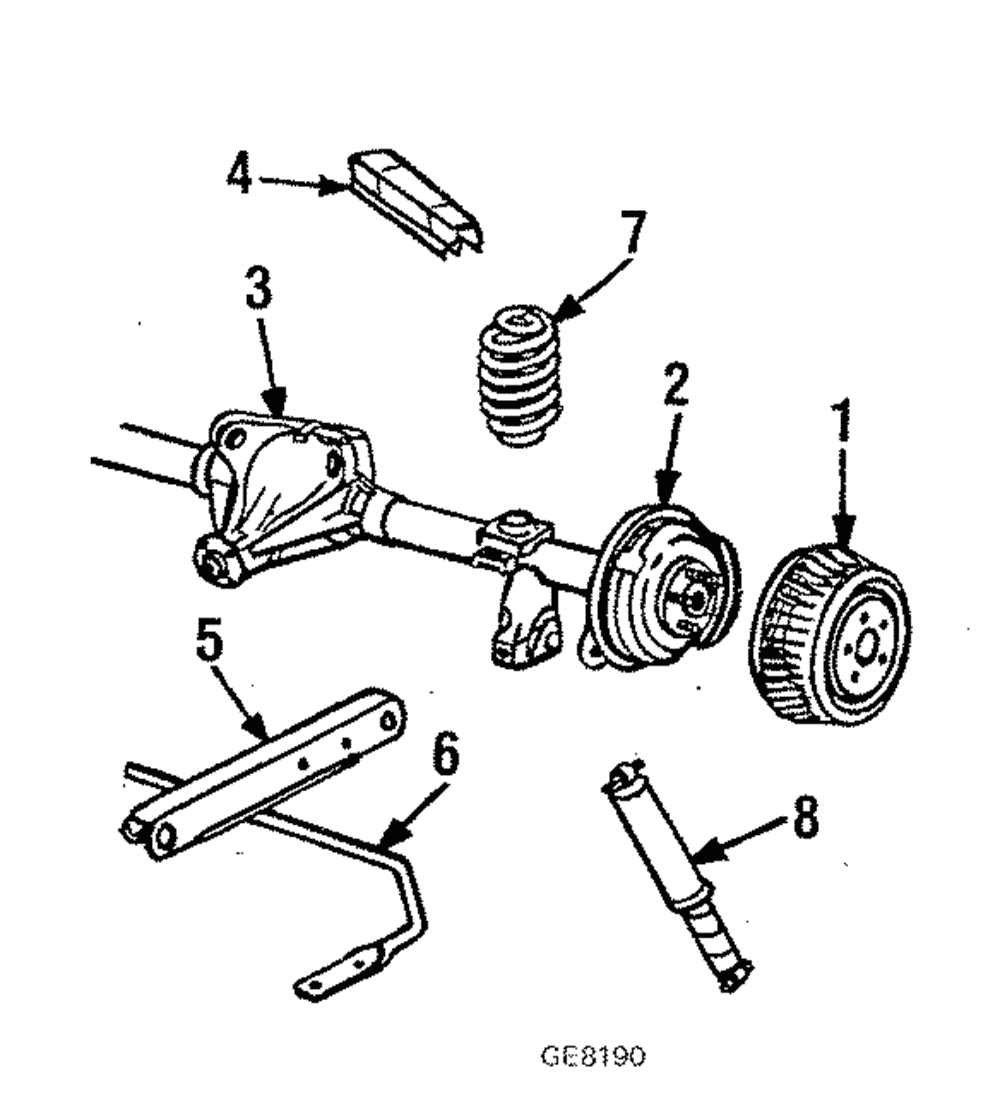 Premium Gas Charged Rear Shock Absorber - GM (88945170)