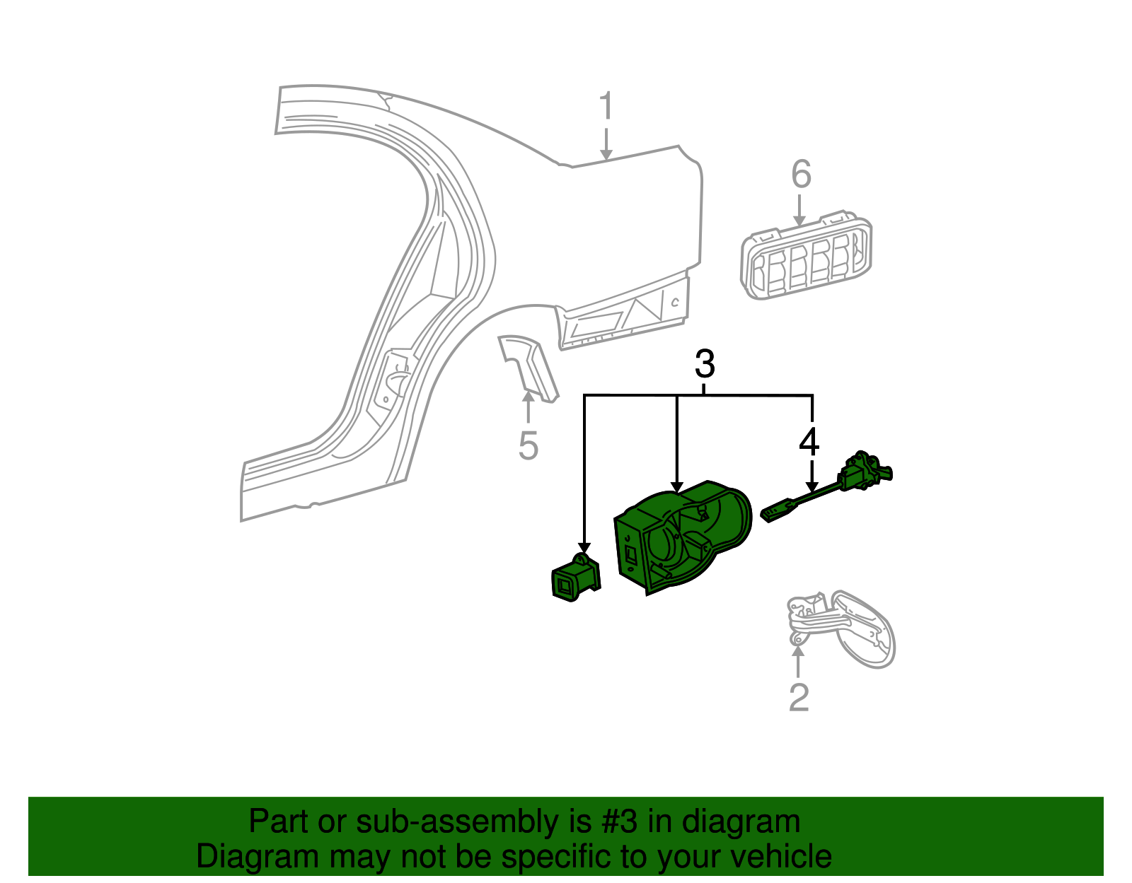 Fuel Pocket - Ford (YW4Z-5427936-AA)