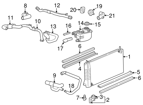Radiator & Components for 2004 Ford Taurus | Tasca Auto Parts 2000 ford taurus cooling system diagram 