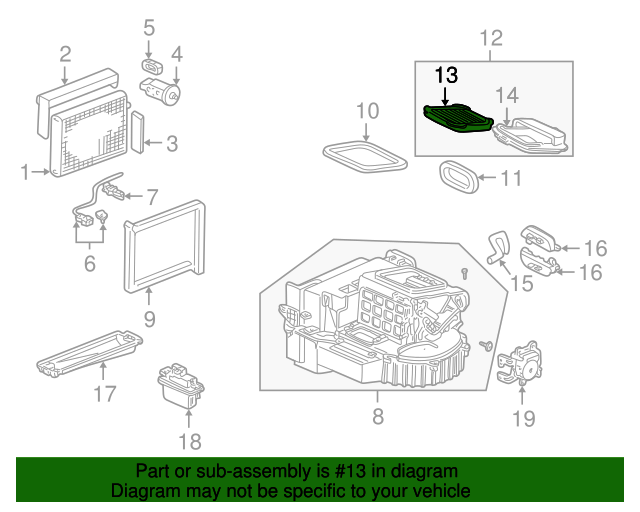 79831S2A013 Cabin Air filter Element S2000 20002009 Honda S2000 Genuine Honda Parts
