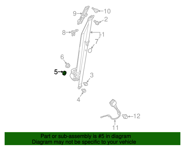 Seat Belt Assembly Washer WHT-008-415