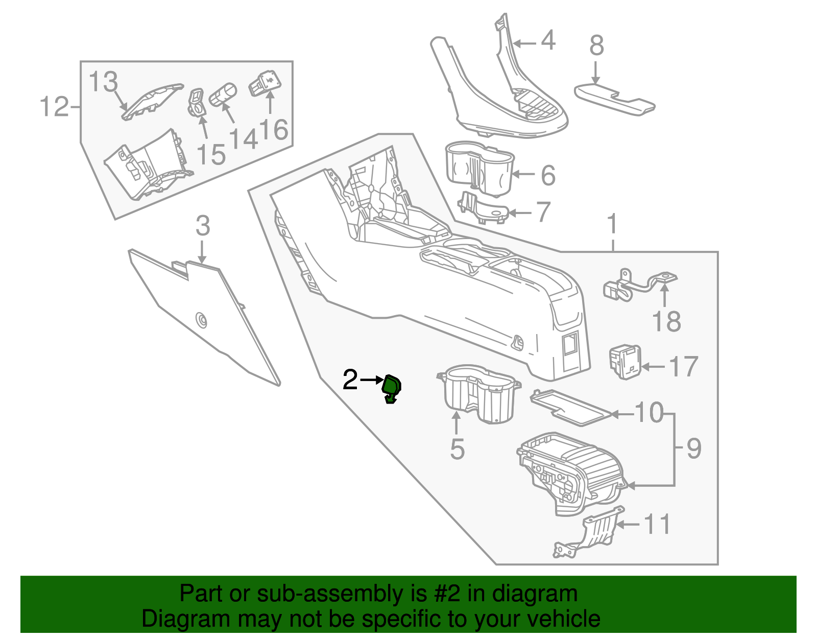 Jet Black Front Driver Side Floor Console Bolt Access Hole Cover - GM (95137510)