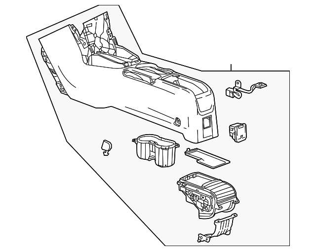 Cocoa Front Floor Console - GM (95300707)