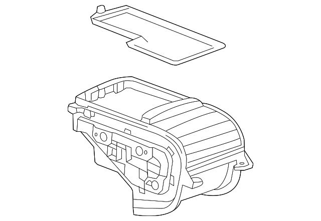 Medium Titanium Front Floor Console Center Compartment - GM (95101829)