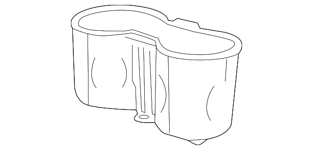 Jet Black Front Floor Console Cup Holder Liner - GM (95081783)