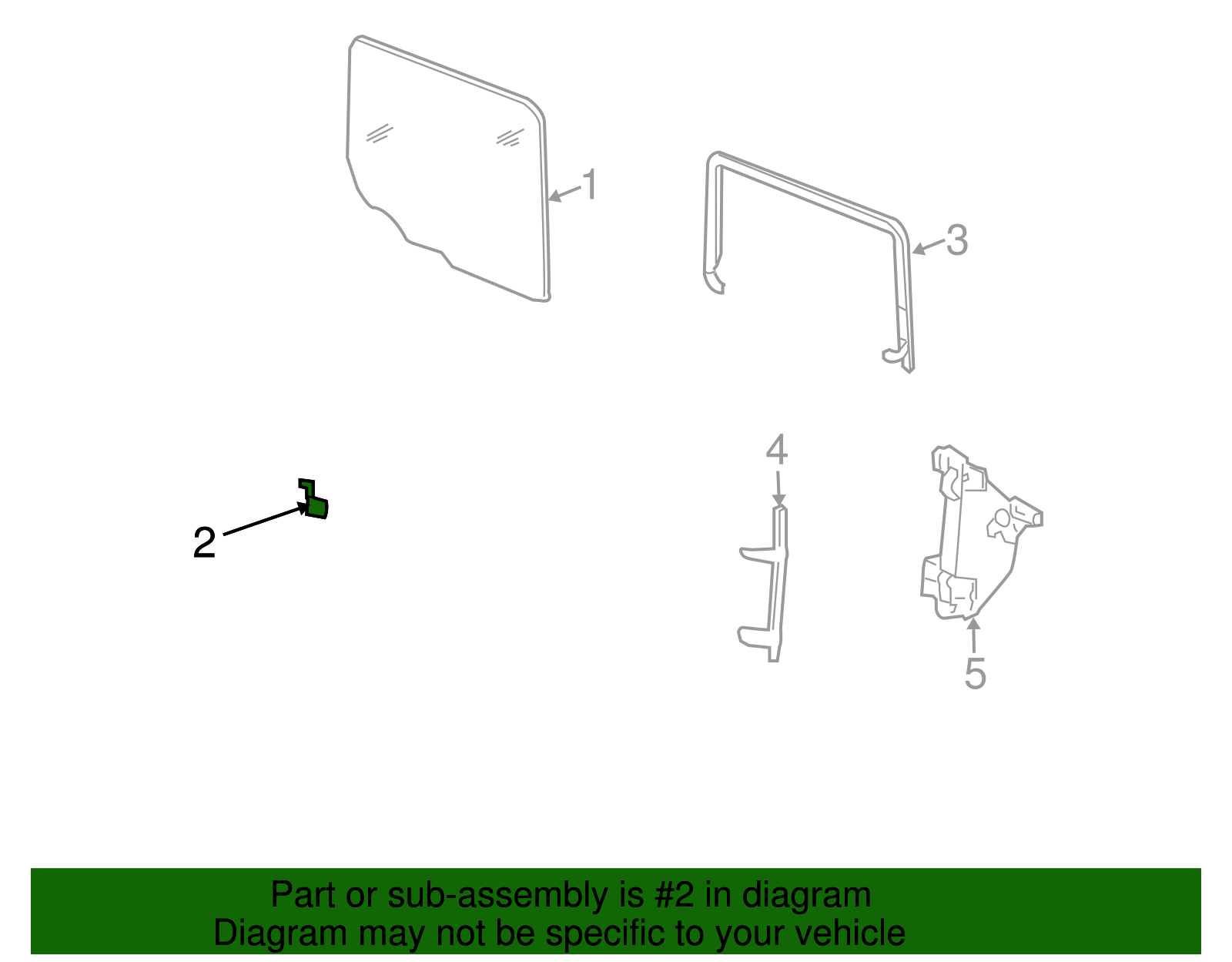 Side Door Window Stabilizer - GM (15175367)
