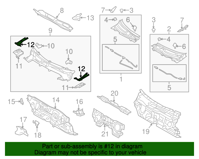 20142018 Mazda 3 Windshield Wiper Arm Bracket Driver's Side (LH
