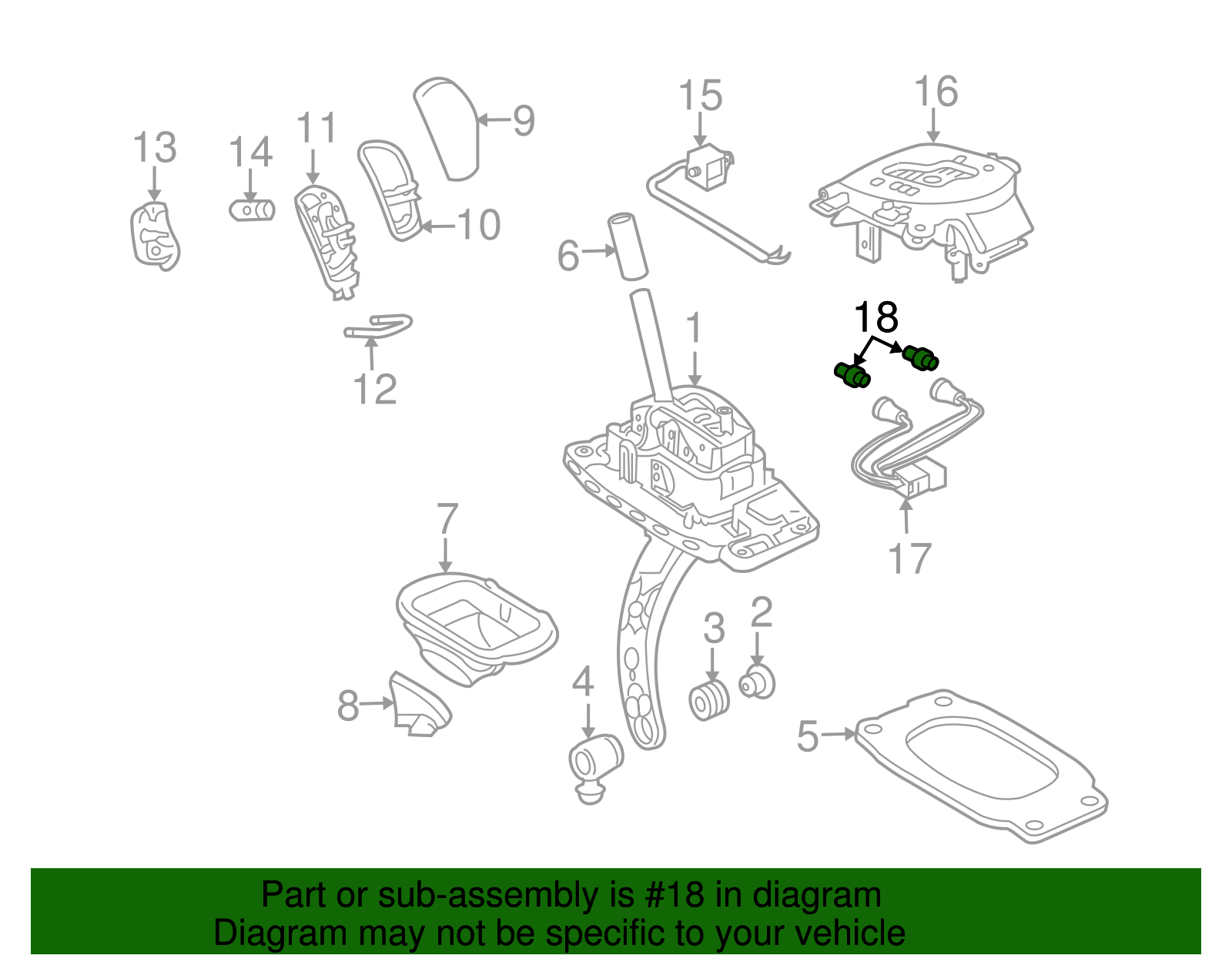 Automatic Transmission Control Position Indicator Light Bulb - GM (92241857)