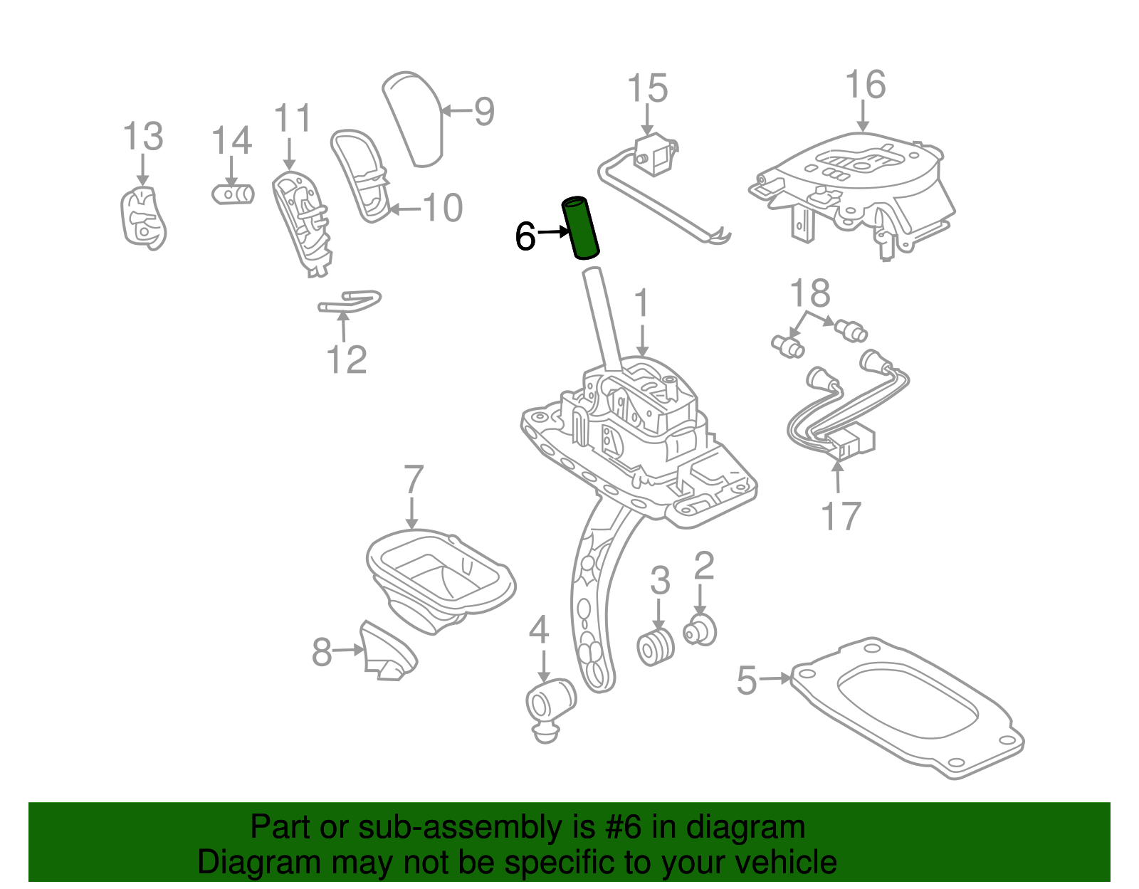 Automatic Transmission Control Lever Handle Cover - GM (92213672)