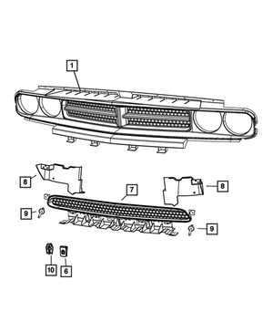 thumbnail image 2 of 11-14 DODGE CHALLENGER LEFT & RIGHT LOWER GRILLE CLOSEOUT PANEL 2 of 10