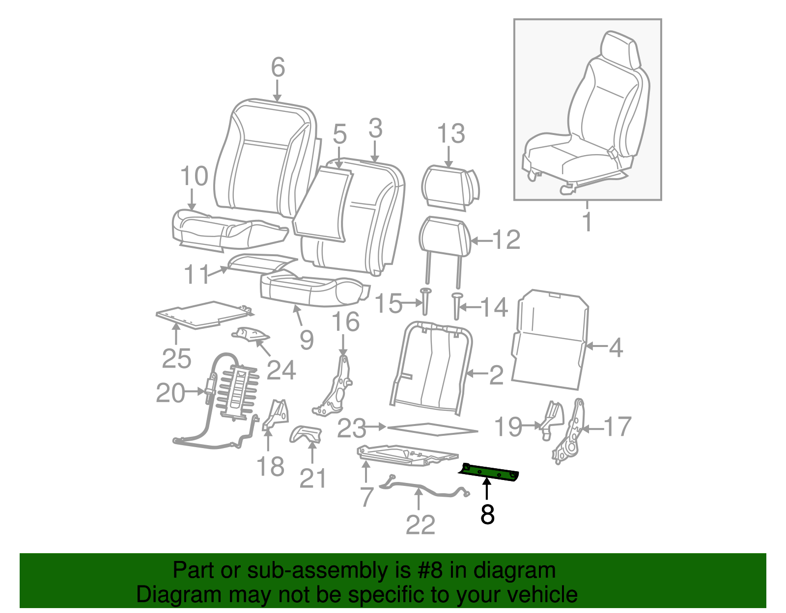 Front Seat Cushion Finish Panel - GM (89041535)