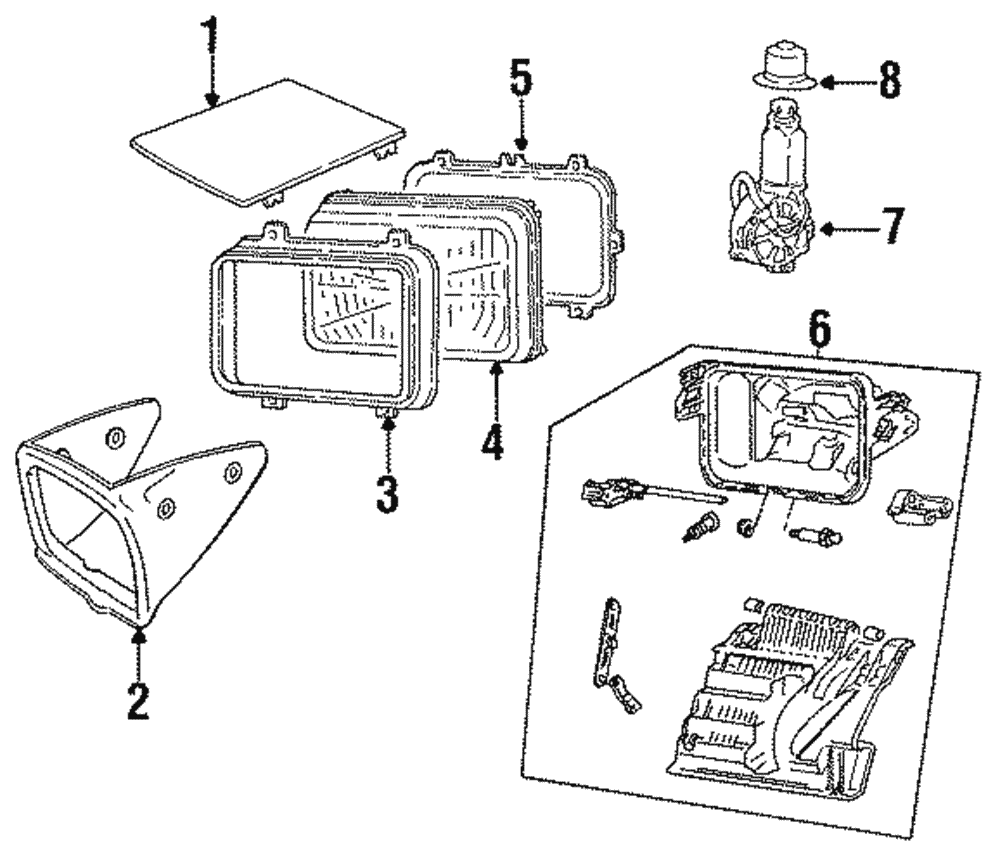 Sealed Beam Mount Ring - Ford (E9JY-13119-A)