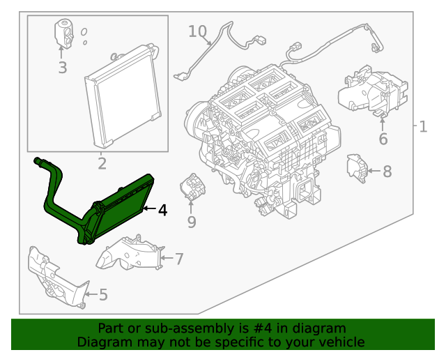 2021 Nissan Rogue Heater Core 271406RF0A Nissan Parts Plus