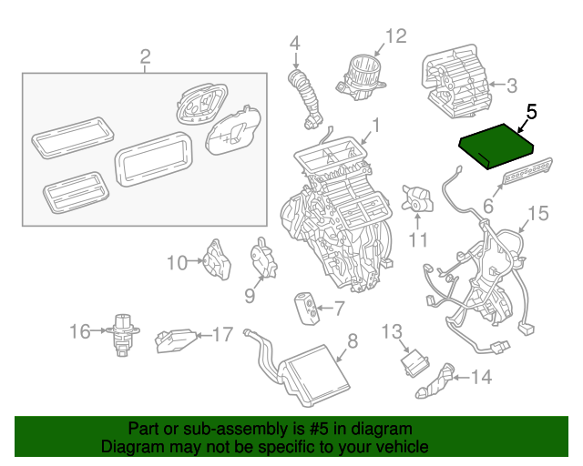 68350351AB Cabin Air Filter 20172020 Jeep Compass Mopar Parts Canada