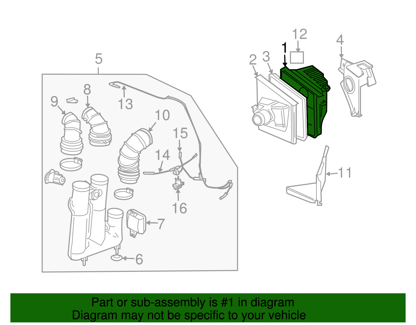 Cleaner Assembly, Air - Cadillac (89047766)